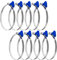 POWERTEC 70260 4-Inch Key Hose Clamp,Thumb Screw Key Adjustable Stainless Steel Hose Clamps for Dust Collectors and Dryer Vent, 10 Pack, Blue