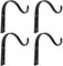 Mkono 4 Pack Iron Wall Hooks Metal Heavy Duty Plant Hanger Bracket Coat Hook Decorative Hook for Hanging Lantern Planter Bird Feeders Coat Indoor Outdoor Rustic Home Decor, Screws Included，6 Inches