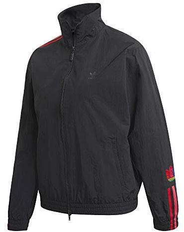adidas Originals Damen Track Jacke, Schwarz/Mehrfarbig, Medium