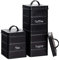 Harbour Housewares Round Metal Tea Coffee Sugar Canisters - Black - 3pc Set - Vintage Kitchen Storage Loose Tea Coffee Beans Granulated Sugar Airtight Container Food Preserve Caddy with Lid