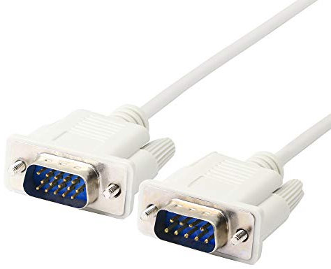 KANGPING - Cavo adattatore maschio a 15 pin maschio da 1.5 m, cavo adattatore da RS232 a VGA, per computer, stampanti, scanner
