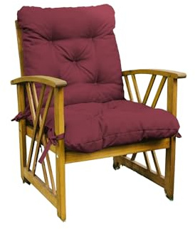 chilly pilley® Gartenstuhl Sitzkissen Relax 2 Teilig Kissen Hochlehner Sessel Sitzauflage Gartenschaukelkissen Gartenkissen Sitzpolster viele Farben (2 x 60x60x60, Violett)