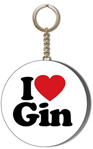 Gift Insanity I LOVE GIN 58mm CHAIN KEYRING BOTTLE OPENER