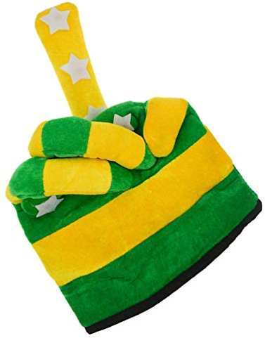 Amosfun Kostüm Hut Plüsch Mittelfinger Hut Neuheit Star Shamrock Kopfbedeckung St. Patricks Tag für St. Patrick Party Foto Requisiten Freie Gr??e