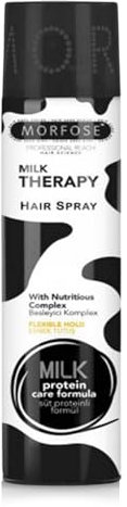 Morfose Milk Therapy Haarspray 300ml – Milch-Haarspray mit flexibler Fixierung – Glanz, Pflege & Halt mit Milchprotein & Keratin – Rückstandsfrei, Unisex, für alle Haartypen