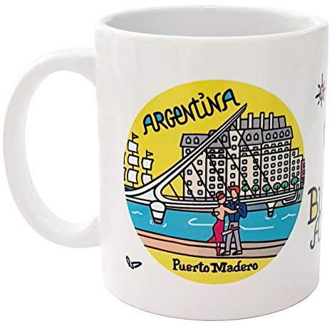 TASSE BUENOS AIRES (ARGENTINIEN). MUG MODELL: FRAUENBRÜCKE IN PUERTO MADERO