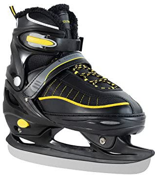 XIUWOUG Verstellbare Schlittschuhe, Eislaufschuhe für Damen,Herren und Kinder Ice Skates Einstellbare 4 Größenbereiche(30 bis 45),S (30-33)
