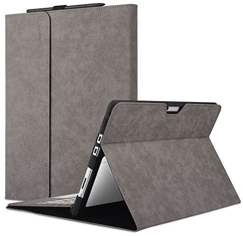 xisiciao 13 pouces Housse pour Microsoft Surface Pro 8 (2021) avec porte-stylet, ultra mince et léger, compatible avec clavier Type Cover (13 pouces), gris)