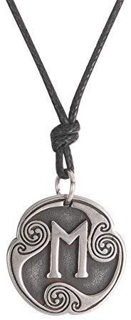 Amaxer 24 Runen Talisman Wikinger Schmuck Asatru-Halskette heidnischer Wicca-Anhänger nordische Runen Vintage nordisches Amulett verstellbare Seilkette Halskette für Männer und Frauen, M, Metall