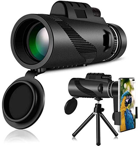 Geschenk-Monokular-Teleskop 10 x 40 Hochleistungs-Nachtsichtgerät für Smartphone-Halter, Stativ, Bak4-Prisma, wasserdichtes Teleskop für Erwachsene, Kinder, Vogelbeobachtung, Camping, Wandern, Zubehör