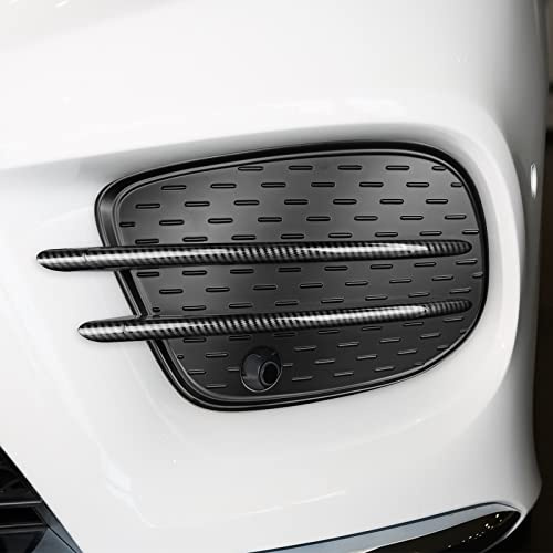 KUNGKIC Auto paraurti anteriore fendinebbia copre labbra splitter spoiler griglia radiatore griglia in compatibile con Mercedes-Benz GLE GLS GLE Coupé W166 X166 2016-2019 Accessori-Fibra di carbonio