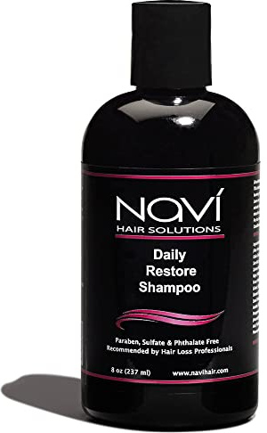Navi Hair Loss Shampoo to Restore Hair Growth, DHT Blocker Shampoo for Thinning Hair with Biotin and Vitamin E, Paraben and Sulfate Free, Hair Regrowth for Men and Women, 237ml