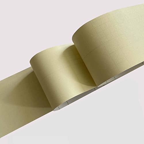 VisitRyl Bordure de papier peint Jaune Clair Décoration murale amovible Frise Murale Autocollant Papier Peint Autocollant imperméable en PVC Plinthe Autocollant 20cm x 500cm