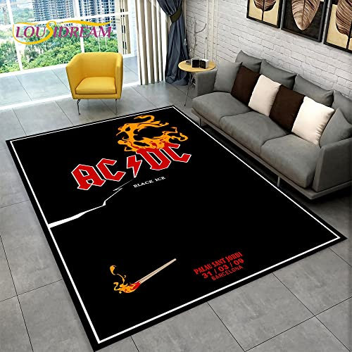 YZGAH ACDC Rock Band Bereich Teppich Groß, Teppich Teppich Für Zu Hause Wohnzimmer Schlafzimmer Sofa Fußmatte Dekor, Küche rutschfeste Bodenmatte Alfombra P6734 40X60Cm