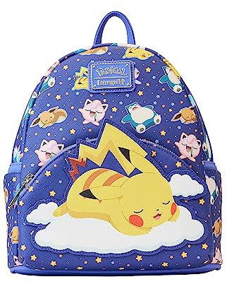 Loungefly Pokémon Sleeping Pikachu and Friends Mini-Rucksack, Blau, Einheitsgröße, Mini-Rucksack