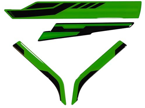 Tankpad 3D Aufkleber für Kettenschutz kompatibel für Kawasaki Z650 grün X550513VA