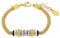 s.Oliver Armband Edelstahl Kautschuk Damen Armschmuck, mit Zirkonia synth., 18+3 cm, Bicolor, Kommt in Schmuck Geschenk Box, 2036836