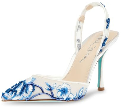 Betsey Johnson Patch, Scarpe décolleté Donna, Blu Floreale, 41 EU