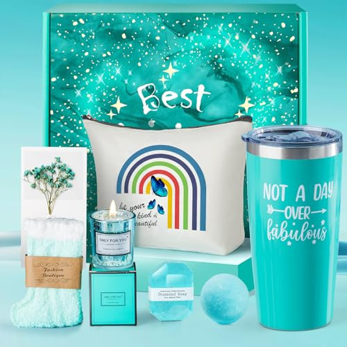 LKTINGOV Birthday & Christmas Gifts - Relaxing Spa Gift Basket Set for Mom, Sister, Best Friend, Wife, Daughter - Unique Women's Stocking Stuffers