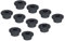 sourcing map 10Pcs T Type Rubber Grommet Mount Dia 21mm (28x11x14mm) Seal Protection Flexible Hole Plugs for Cable Pipe Black