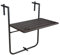 SVITA Balkontisch Tisch klappbar Hängetisch Outdoor Balkonhängetisch Gartentisch Outdoortisch Balkontisch zum Einhängen Holzoptik schmal Braun