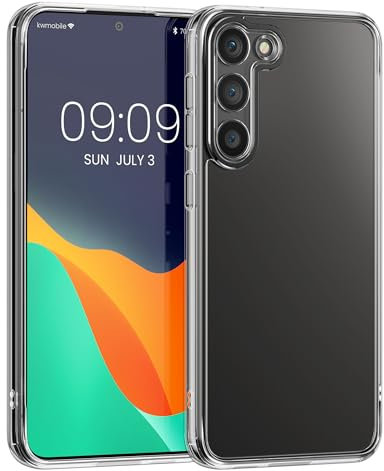 kwmobile Carcasa Compatible con Samsung Galaxy S23 Plus Funda Transparente - Bordes Elevados Antigolpes - Crystal Case Transparente Antiamarilleo - Cámara Protegida