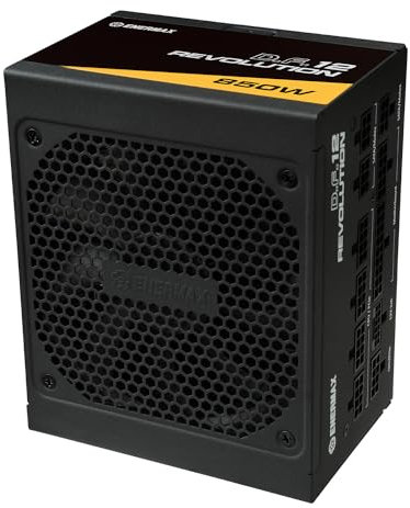 ENERMAX Revolution D.F. 12 ATX3.1 PCI-e 5.1 Ultrakompakt 850W Netzteil 80Plus Gold (Vollmodular, 50% Semi-Fanless, 12V-2x6); ETV850G, schwarz