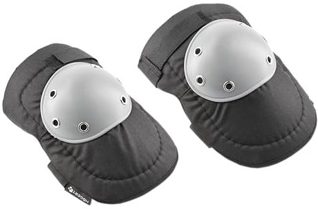 Högert Technik - EIB Ginocchiere PP | nero/grigio tinta unita (2 pezzi/confezione) | Ginocchiere professionali | per artigiani professionisti e fai da te [cantiere, giardino, piastrelle]