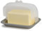 Signoraware - Mantequera con tapa, contenedor de mantequilla con tapa abatible para encimera, friga, plástico duradero, soporte grande irrompible para mantequillera para el hogar, camping, multiusos,