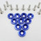 Lot de 10 rondelles et boulons en aluminium anodisé M6 - Installation facile - Bleu