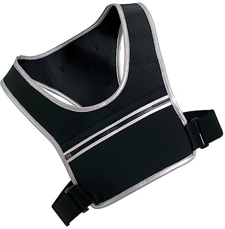 CORHAD Weste Sport Brusttasche Laufweste Für Die Nacht Reflektierende Weste Für Männer Reflektierender Westengurt Reflektorweste Reflektierende Laufweste Damenweste Black Atmungsaktiv