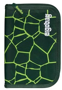 ergobag Federmäppchen Set 22-teilig, Lyra Buntstifte, Stundenplan-Fach, Kleingeld Fach, Lineal BärRex - Grün