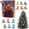 Drachen Adventskalender 2024, 24 Tage Weihnachts Countdown Kalender, 2D-Drachen-Anhänger-Countdown-Kalender Für Weihnachtsgeschenke,Drachen Countdown Kalender Geschenke Für Kinder