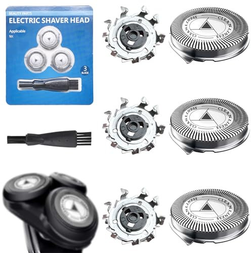 3 Stück SH50/52 Ersatzscherköpfe kompatibel mit Philips, Rasierer Ersatzköpfe für Shaver Serie 5000 (außer S55xx)/Serie 6000 (außer S6600 S6800)/AquaTouch AT8xx AT7xx/PT7xx/PT8xx mit Reinigungsbürste