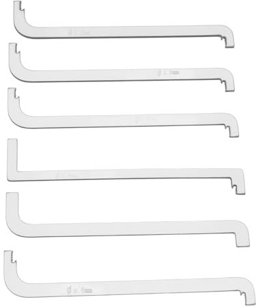 ECSiNG 6-Piece Double Head Tension Wrench Locksmith Pick Push Rod Tension Wrench Suitable for Locksmith Repairs and Lock Openings