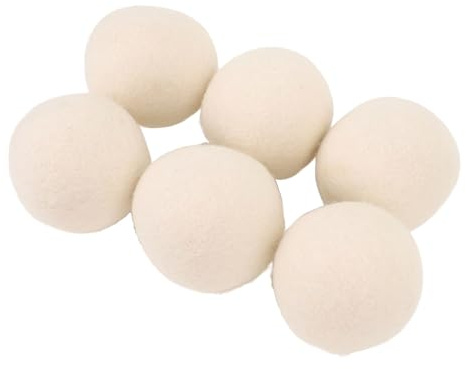 Bolas de lana para secadora, aceleran el secado, eliminan la electricidad estática, suavizante reutilizable de fieltro de lana, bolas para secadora doméstica, 6 unidades (7,5 cm)