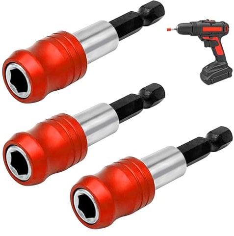3 pcs magenetic drill bit holders Rugged Steel Impact Resistant Durable magntic bit holder Powerful magnetism.Replaceable Drill Bits drill bit holder Can be used in different work scenarios