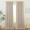 PONY DANCE Leinen Gardinen mit Kräuselband für Schienensystem Wohnzimmer Vorhänge Boho 2er Set H 245 x B 140 cm Vorhang Leinenoptik Halbtransparent Linen Curtains for Bedroom, Taupe
