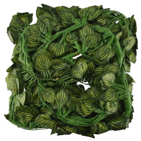 Sirxlevcy 12 StüCk KüNstliche Efeu Girlande Blattreben Pflanzen GrüN HäNgenden GefäLschten Pflanzen für Hochzeit Hintergrund Bogen Wand Dschungel