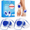 2 Paires Talonnette Gel Silicone Antichoc, Orthopédique Coussinet silicone, Talonnettes en Gel, Soulage Douleurs Pieds Semelle Talon pour Homme Femme (Taille L, Bleu)