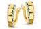 LAMUR Ohrringe aus 585er-Gold, Goldohrringe für Damen, Damenschmuck aus Gelb- & Weißgold, Englischer Verschluss, Goldschmuck mit Reinigungstuch & Geschenkverpackung, 14 mm Höhe & 4-6 mm Breite