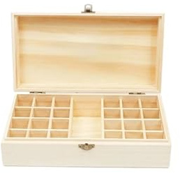 Aufbewahrungsbox for ätherische Öle aus Holz, 25 Fächer, for 15 ml, 24+1, Präsentationsbox for für ätherische Öle, Nagellack(Color 2)