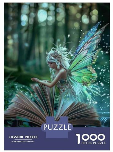 Puzzles for Adults 1000 Pieces Fairy Reading Book Forest Jigsaws for Adults Brain Teaser Game Analysis And Logic Unique Birthday And Xmas Gifts 70x50cm/1000pcs