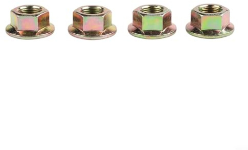 Durashmall Paquete de 4 tuercas de husillo para 712-0417A 753-05549 912-0417A, piezas de repuesto con brida hexagonal para cortacésped, tractor de jardín, construcción de metal, fácil instalación