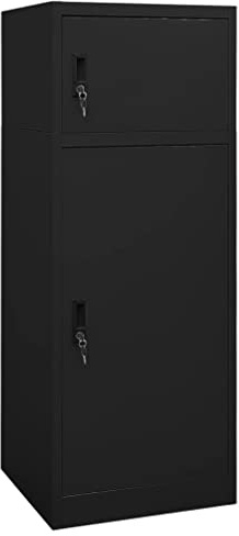 LoogCape Armoire de selle en acier 53 x 53 cm avec portes verrouillables pour accessoires de chevaux, support mural, peu encombrant, anthracite, pour écurie et chambre de selle, durable, nettoyage