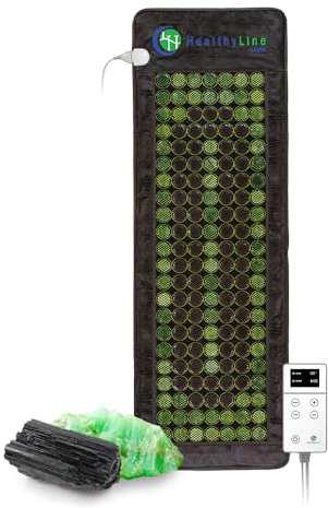 HL HEALTHYLINE - Far Infrared Jade Heating Mat - 72inL x 24inW (Light and Firm) - Easy to Roll-up - Negative Ions