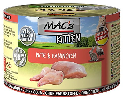 MAC's Cat Kitten Pute & Kaninchen (getreidefrei) 6 x 200 g