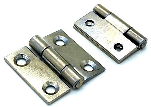 4 x Butt Hinges 25mm zinc Plated Steel 1 inch Dolls House/Small Box Hinge