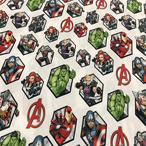 Heroes Marvel-Stoff, 100 % Baumwolle, 1 m x 140 cm
