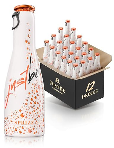 JustBe Sprizz | Piccolo Wein-Cocktail I Orange + Bitterkräuter Mix Aperitif (Sprizz, 12 x 0,2l)